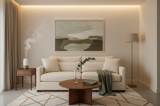 How to make a small apartment smell like a luxury hotel — Bloomnest electric diffuser and damask rose oil creating a boutique hotel scent at home