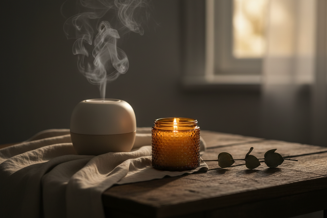 Scented candle not filling room with scent — Bloomnest fragrance oil diffuser and candle set for whole-room home fragrance coverage