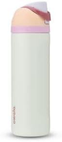 Owala FreeSip Insulated Stainless Steel Water Bottle with Straw for Sports and Travel, BPA-Free, 24-Ounce, Coastal Mist Owala