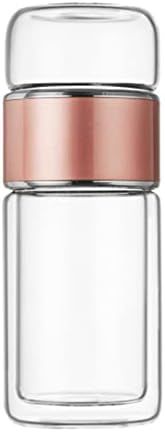 Yosoo Health Gear Tea Infuser Bottle, 420ml Tea Flood Cup Glass Water Bottle Double Wall Borosilicate Travel Tea Tumbler with Stainless Steel Filter Leakage Proof Water Separation Tea Mug - Bloomnest