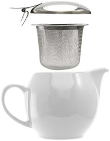 Zero Japan Bee House Round Teapot For One, 15 Oz - Ceramic Tea Pot with Stainless Steel Lid and Infuser, Diswasher and Microwave Safe Tea Pots (Hydrangea Blue) - Bloomnest