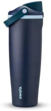 Owala FreeSip Stainless Steel Tumbler, Sea Captain Navy, 30 oz Travel Mug with Sway Grip Owala