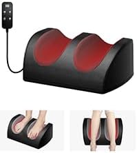 Foot Massager with Heat and Foot Massage, Electric Foot Massager with Cord Remote Control, Birthday Gifts for Mom and Dad (Black - Corded Electric) - Bloomnest