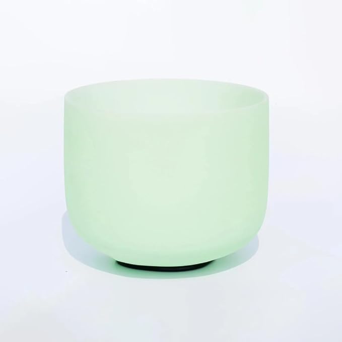 Hye-eun 432hz Crystal Singing Bowls Set,8-12inch Mint Green Sound Bath Bowl 8"A 10"F 12"C,Spiritual Mindfulness Sound Bowls with Beige Carry Case - Bloomnest