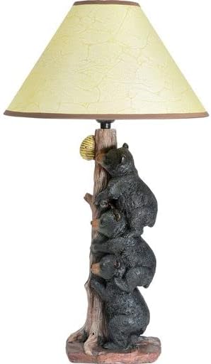 BLACK FOREST DECOR Three Black Bears Table Lamp - Bloomnest