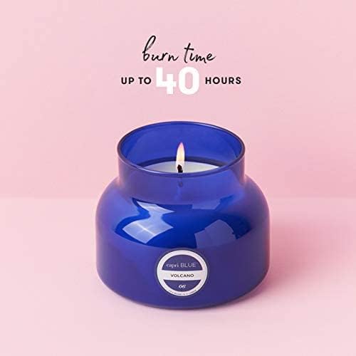 Capri Blue Volcano Scented Candles - Luxury Glass Jar Candles for Home Scented with Tropical Fruit & Sugared Citrus - Soy Wax Blend - Capri Blue Volcano - Blue Color (8 oz) - Bloomnest