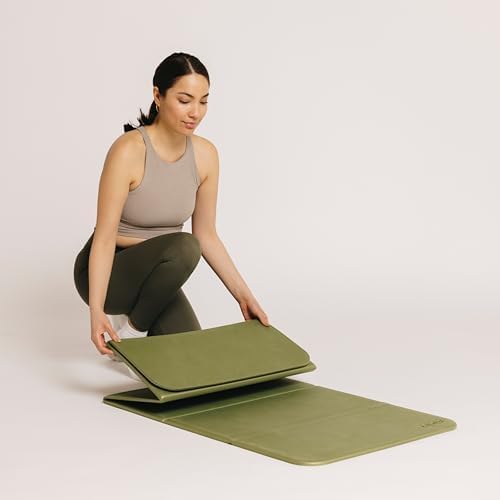 Stakt The Original Foldable Yoga Mat, Premium Fitness & Multi-Purpose Workout Mat with Non-Slip Surface, Portable & Lightweight for Studio or Home Use, As Seen on Shark Tank - Bloomnest
