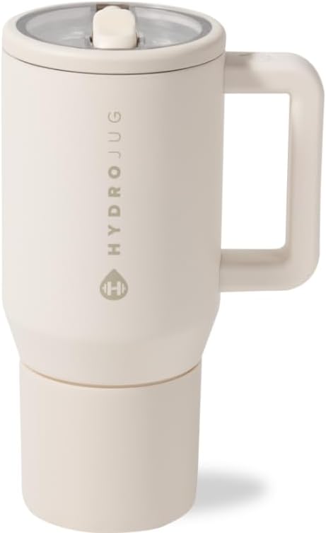 HydroJug Kids - 20 oz Insulated Kids Water Bottle with Flip Straw & Handle | Leak-Proof & Durable | Perfect for School, Sports, Lunch, Travel & Camp, Cream - Bloomnest