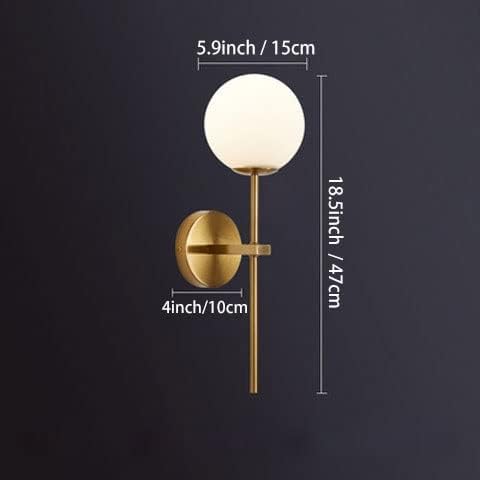 KEFA Gold Battery Operated Wall Sconces Set of 2, Modern Remote Wall Lamp Globe Glass Shade,Not Hardwired Rechargeable Wall Lights Fixture with Timer and Dimmable for Bedroom Living Room Bathroom - Bloomnest