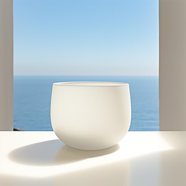 TOPFUND 528 Hz Solfeggio Crystal Singing Bowl 8 inch with Heavy Duty Carrying Case and Suede Mallet - Bloomnest