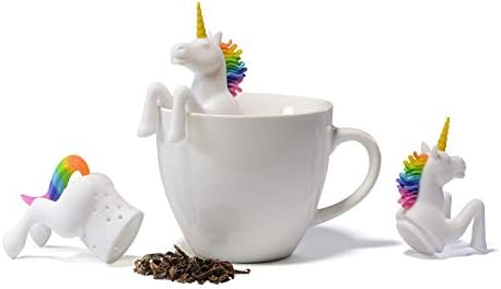 Cute Animal Silicone Tea Filters Tea Infuser Unicorn Shark Squirrel Cat Owl Elephant Tea Strainer Steeper-Ideal Gift for Tea Lovers (6PCS1)