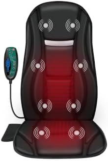 Snailax Vibration Back Massager with Heat, Seat Massager with 8 Vibrating Motors & 5 Modes, Chair Massager Cushion, Massage Pad for Chair, Office, Gifts for Lover - Bloomnest