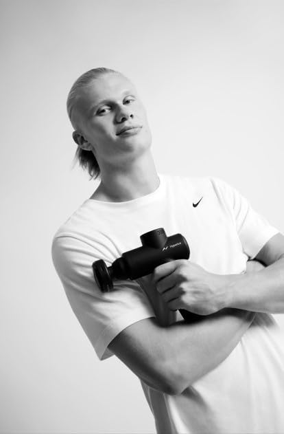 Hyperice Hypervolt Go 2 - Black - Featuring Quiet Glide Technology - Handheld Percussion Massage Gun - 3 Speeds, 2 Interchangeable Heads - Helps Relieve Sore Muscles and Stiffness - FSA-HSA Eligible - Bloomnest