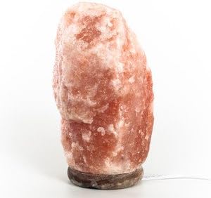 30-40 LBS Authentic Natural Himalayan Crystal Rock Salt Lamp Pink Light, Hand Crafted Wooden Base Carved at The Base of The Himalayas Night Light Wonderful Gifts 30-40 lbs with Cord - Bloomnest