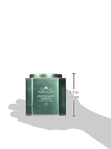 Harney & Sons Peppermint Herbal Tea in Sachets, Caffeine-Free Herbal, 30 Sachets (Pack of 2) - Bloomnest