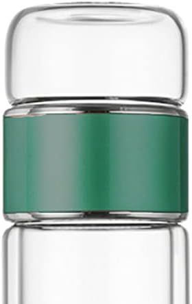 Tea Infuser Bottle, 420ml Tea Flood Cup Glass Water Bottle Double Wall Borosilicate Travel Tea Tumbler with Stainless Steel Filter Leakage Proof Water Separation Tea Bottle Mug - Bloomnest