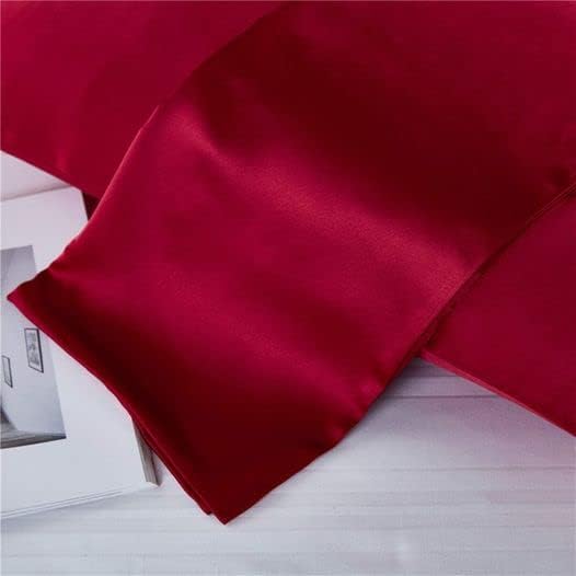 Red Silk Pillow Cases for Hair and Skin Made in USA, 100% Mulberry Silk Pillowcase for Women, King Size with Zipper, Organic, Cooling, Anti Acne, Anti Wrinkle, 1 Pc 20"x36" (King, Red) - Bloomnest