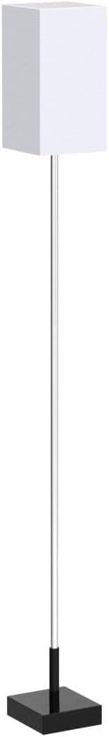 Floor Lamp, 3-Way Touch Control Dimmable Standing Lamp with Sturdy Marble Base, Brushed Nickel Touch Floor Lamp Tall Lamp with Square Linen Shade for Living Room, Bedroom, LED Bulb Included - Bloomnest