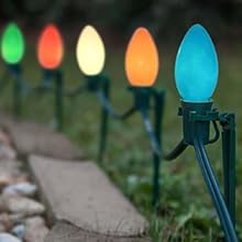 GOOTHY 25 Pack C7 Multicolor Christmas Light Bulbs, C7 Ceramic Incandescent Christmas Replacement Light Bulbs for Outdoor String Lights, C7/E12 Candelabra Base Candles Night Light Bulb, 5 Watt - Bloomnest