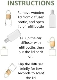 Car Air Freshener Hanging, Essential Oil Diffuser for Cars 1 OZ, Cute Car Accessories, C ar Air Freshener Refill, Long-Lasting Fragrance Refill, Car Diffuser Refill Made in USA | Love Spell - Bloomnest