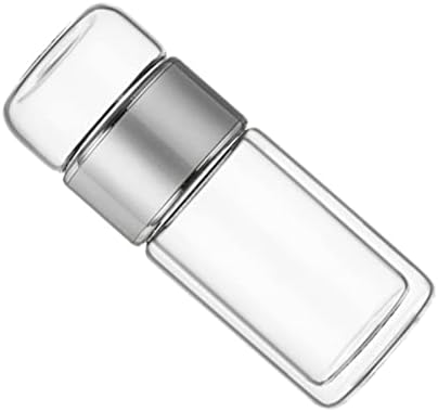 Yosoo Health Gear Tea Infuser Bottle, 420ml Tea Flood Cup Glass Water Bottle Double Wall Borosilicate Travel Tea Tumbler with Stainless Steel Filter Leakage Proof Water Separation Tea Mug - Bloomnest