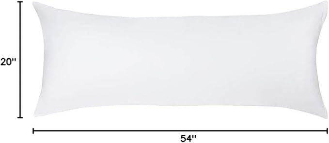 ZIMASILK 100% Pure Mulberry Silk Pillowcase for Hair and Skin,with Hidden Zipper,Both Side 19 Momme Silk, 1pc (Body 20"x54", White) - Bloomnest