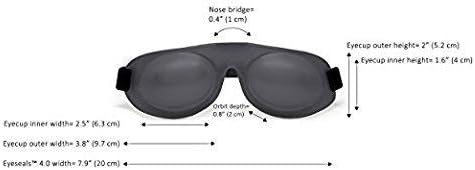 Eyeseals 4.0 Sleep Mask – Charcoal – Moisturizing Eye Masks for Sleep Keep Dry Air Out – Latex-Free Eye Mask Great for CPAP Users - Bloomnest