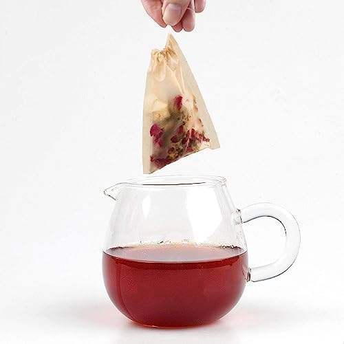 300Pcs Disposable Tea Bags for Loose Leaf Tea, Empty Tea Bags for Loose Tea, 100% Natural Wood Pulp Paper Material, Unbleached Tea Filter Bags with Drawstring - Bloomnest