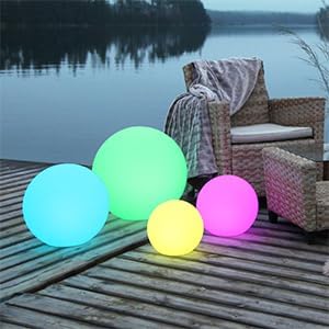 16-inch LED Globe Orb Light, Rechargeable Glowing Ball Light w/Remote, Dimmable RGB Color Changing Glowing Orb for Kid Adult, Waterproof Light Up Ball Night Light Mood Lamp for Home Garden Patio Party - Bloomnest