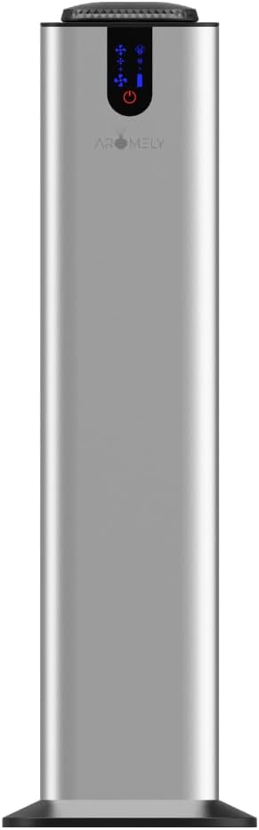 Aromely Smart Bluetooth Scent Diffuser, Aromatherapy Nebulizing Waterless Diffuser for Two-Story Homes, Offices & Open Areas, App Controlled Perfect Aroma Diffuser Up to 3,000 SQFT - Silver - Bloomnest