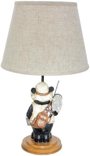 BLACK FOREST DECOR - Fisherman Bear Accent Lamp for Cabin, Living Room, Nightstand, Desk - Vintage Rustic Home Décor - 23" x 13.25" - Bloomnest