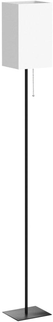 Floor Lamp for Living Room, Modern Standing Lamp for Bedroom with Linen Shade, Black Corner Floor Lamp for Office Kids Room, Bulb Included - Bloomnest