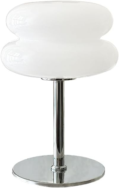 Mushroom Lamp for Bedroom,Mid Century Modern Lamp for Nightstand, Dimmable Retro Egg Tart Bedside Small Lamps,Unique Home Mushroom Decor Aesthetic Cute Table Lamps for Living Room (White) - Bloomnest