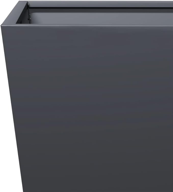 Garden Planter Anthracite, Spacious, Metal Steel Planter Box, Freestanding Planter for Flower Vegetable Fruit Herb, Modern, Square, Large, 19.7"x19.7"x19.7" - Bloomnest
