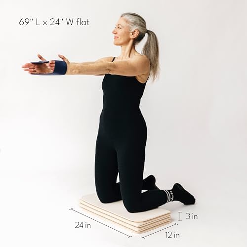 Stakt The Original Foldable Yoga Mat, Premium Fitness & Multi-Purpose Workout Mat with Non-Slip Surface, Portable & Lightweight for Studio or Home Use, As Seen on Shark Tank - Bloomnest