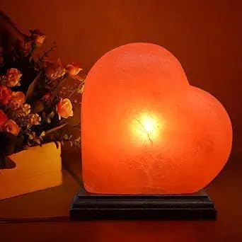 Himalayan Pink Salt Heart Lamp Comes with Dimmer Switch and a Pair of Bulbs (Heart 1) Gift Idea - Bloomnest