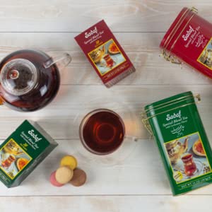 Sadaf Cardamom Tea Loose Leaf Box 16 oz - Special Blend Cardamom Ceylon Black Tea - Product harvested in Sri Lanka - Bloomnest