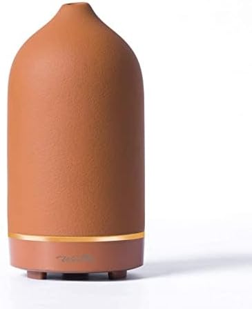 Wanlola Essential Oil Diffuser,120ml Aromatherapy Ceramic Diffusers with Auto Shut Off Function for Home Office Room(Terracotta) Wanlola