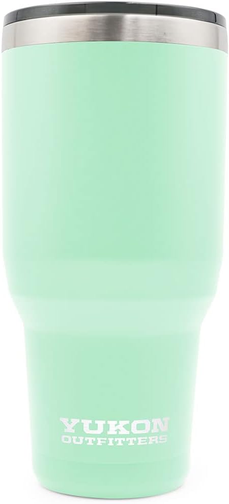 Yukon Outfitters Freedom High Grade 18/8 Corrosion-Resistant Stainless Steel Double Wall Vacuum Insulated Tumbler (40oz / 1183ml) - 8.8" H x 4.2" Top Dia. / 3" Bottom Dia., Mint - Bloomnest