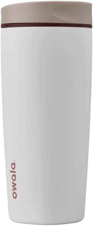 Owala SmoothSip Slider Insulated Stainless Steel Coffee's Tumbler, Reusable Iced Coffee Cup, Hot Coffee Travel Mug, BPA Free 20 oz, Vanilla Bean (Pack of 8) Owala