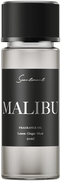 Scentiment Diffuser Oil- Malibu | Aromatherapy Home Fragrance | Inspired by Nobu® Hotel | Luxurious Scent with Notes of Lemon, Ginger, Musk (20 mL) - Bloomnest