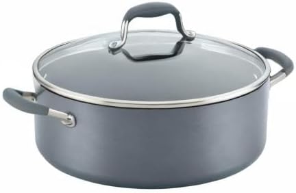 Anolon Advanced Home Hard-Anodized Nonstick Wide Stock Pot/Stockpot (7.5-Quart, Moonstone) - Bloomnest