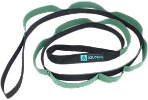 Premium Durable Stretch Straps with Loops, Stretching Strap for Physical Therapy, Multi-Loop Yoga Strap Fitness Exercise Strap for Yoga, Pilates, Dance, Flexibility&Exercise - Bloomnest