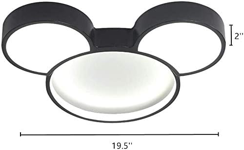 Modern LED Ceiling Light Acrylic Cartoon Mickey Mouse Flush Mount Light Stepless Dimming Fixtures for Kids, Girls, Children's, Boys Rooms and Bedroom - Bloomnest