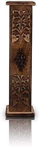 Wooden Incense Stick & Cone Burner Coffin with Storage Compartment Organic Eco Friendly Ash Catcher Agarbatti Holder Rustic Style for Meditation Yoga Aromatherapy Home Fragrance Products - Bloomnest