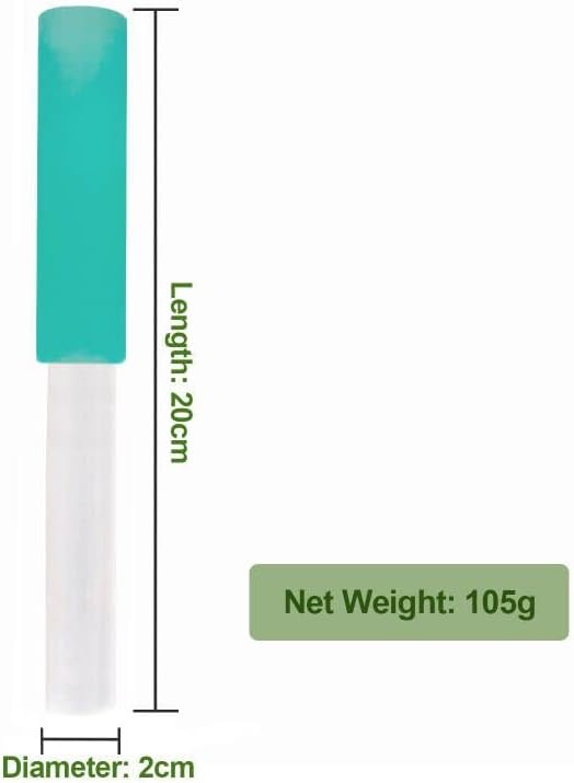 Singing Bowl Mallet Clear Acrylic Base Rubber Striker Mallet for Playing Quartz Crystal Singing Bowl with Bundle Pocket (Green) - Bloomnest