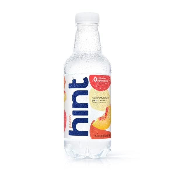 Hint Fruit-Infused Bottled Water, Georgia Peach - Sugar Free Flavored Water with Zero Calories, Naturally Flavored, and No Artificial Sweeteners - 16 Fl Oz (Pack of 12) - Bloomnest