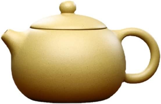 Xishi Teapot 15oz Chinese Zisha Clay Pot Ceramics Purple Sand Mud Kungfu Tea Set Kettle 9 Hole Filter (Yellow 450ml) - Bloomnest