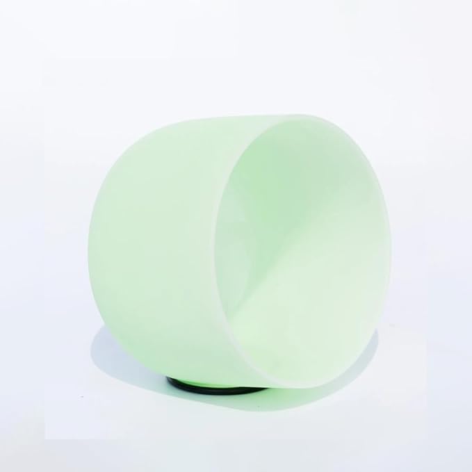 Hye-eun 432hz Crystal Singing Bowls Set,8-12inch Mint Green Sound Bath Bowl 8"A 10"F 12"C,Spiritual Mindfulness Sound Bowls with Beige Carry Case - Bloomnest