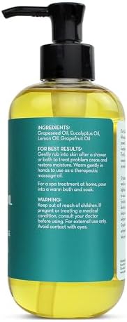 Pure Body Naturals Anti Cellulite Massage Oil, 8 fl oz | 100% Natural Cellulite Remover for Legs and Thighs | Chemical Free Firming Body Massage Oil for Women, Tightens Skin and Reduces Stretch Marks - Bloomnest